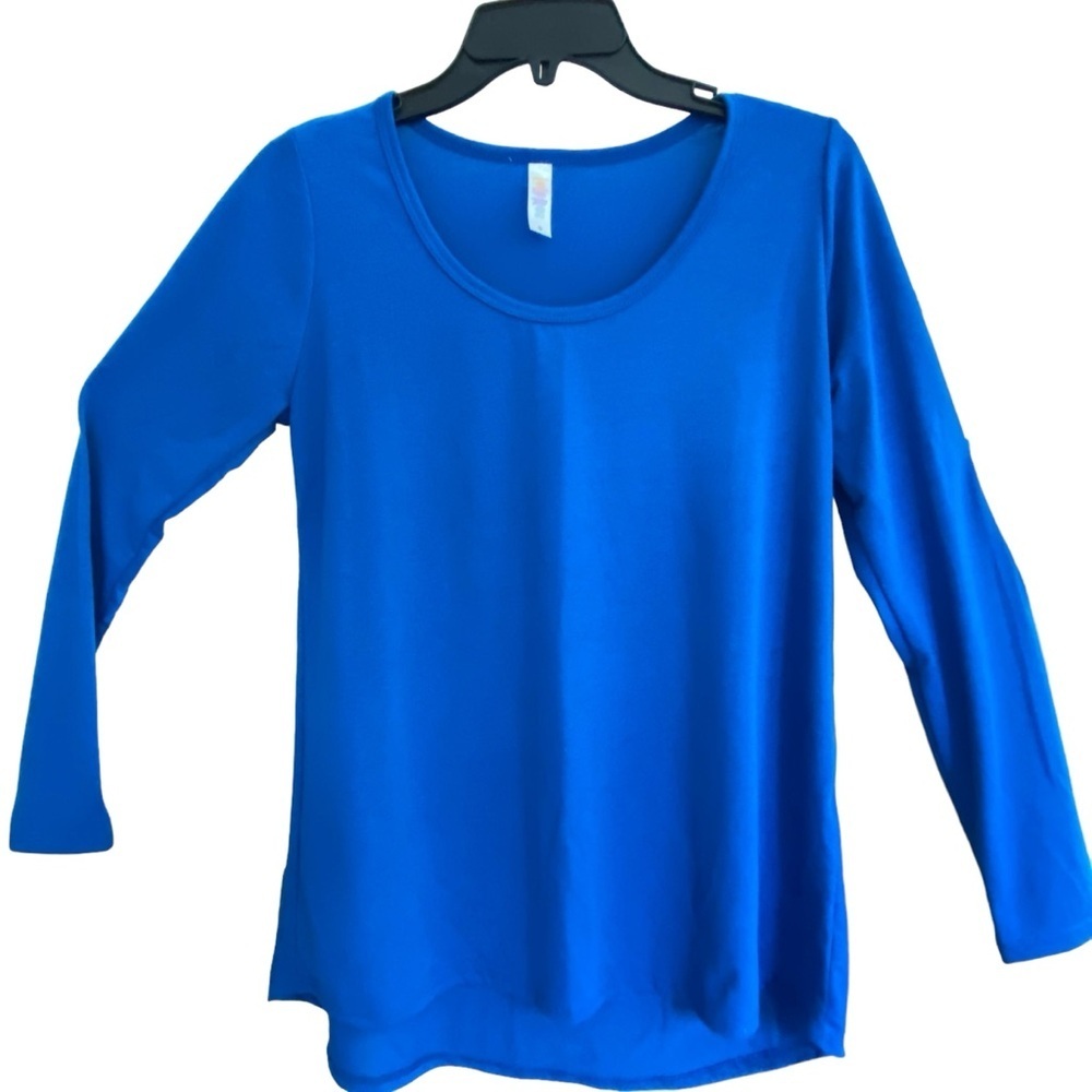 LulaRoe LYNNAE Royal Blue Long Sleeve Size SMALL - Picture 3 of 5